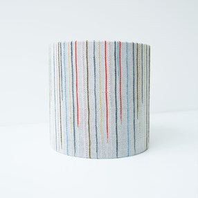 Chalkney Stripe Tub Lampshade - Soft Grey Chalkney Stripe Tub Lampshade - Soft Grey