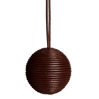 brown leather ball window roller blind pull or acorn