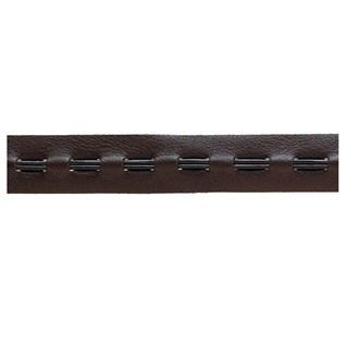 leather trim -  brown brown real leather woven trimming for interior decoration or braiding