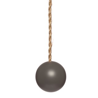 lewes blind pull - matte graphite grey graphite grey wood ball window roller blind pull or acorn with jute cord