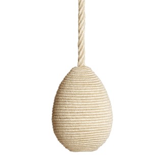 linney egg blind pull - mushroom mushroom brown coloured yarn covering an egg shaped wrapped window blind pull or acorn