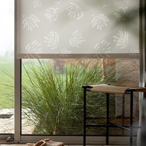 Maiden's Hair - grey maidens hair grey roller blind fabric print