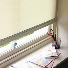 metro - ecru metro ecru polyester plains roller blind fabric