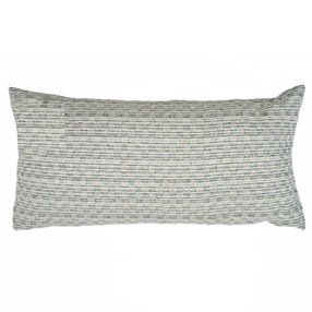 duck egg coloured woven cushion with clever slub-effect weave by Laura Fletcher