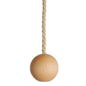 30mm wooden ball blind pull -  natural