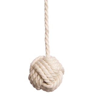 nautical knot blind pull - white white nautical knot cotton window blind pull or toggle