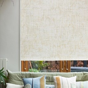 ramie mustard roller blind fabric print