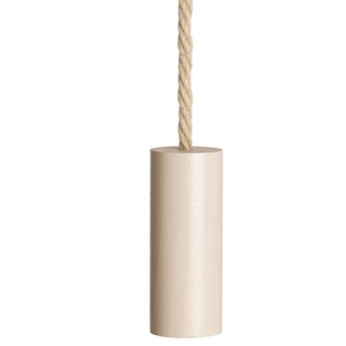 granola coloured cylinder bathroom light pull with natural cotton cord