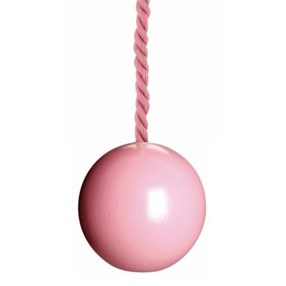 wooden ball light pull in pink