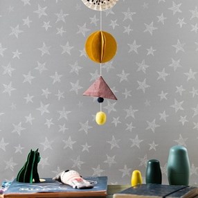 stars blockout - grey stars grey blackout window blind fabric