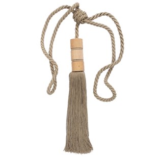 large twirl tiebacks - nutmeg brown nutmeg brown colour twirl large wooden tassel curtain tieback with matching rope