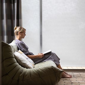 mistral - noir black mistral noir wide width plain roller blind fabric
