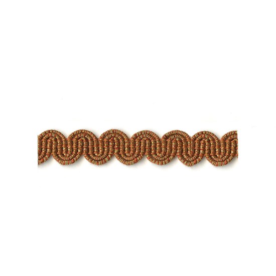 arco metallic braid - copper arco in copper metallic colour is a simple wavy curvy decorative trimming or braid