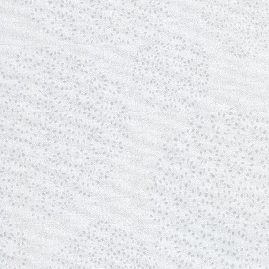 asha is a roller blind fabric print of trees made from small white dots on a white background asha - white