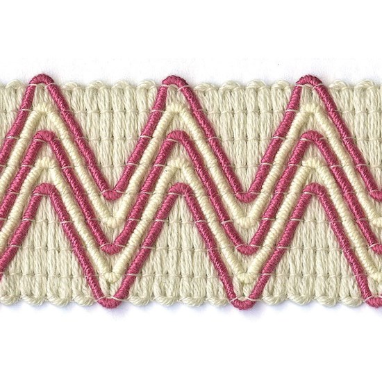 vintage zig zag trim - fuchsia