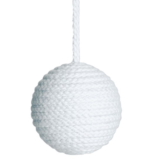 cable blind pull - chalky blue cable window blind pull in chalky blue colour made from cotton wrapped wood ball