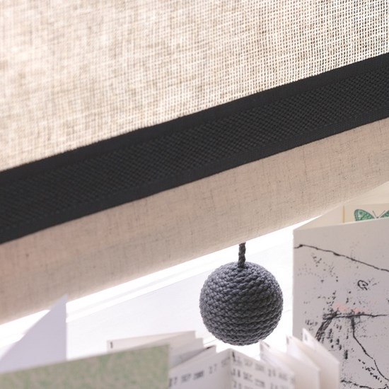 carpet trim - slate grey decorative trimming braid in subtle wool/cotton weave in slate grey colour