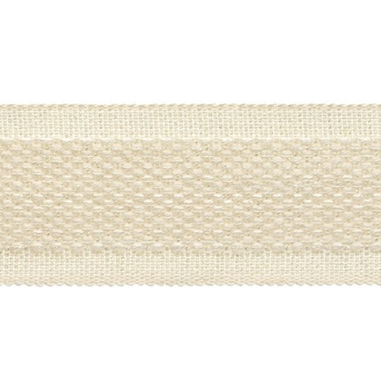 carpet trim - wax decorative trimming braid in subtle wool/cotton weave in wax off-white colour