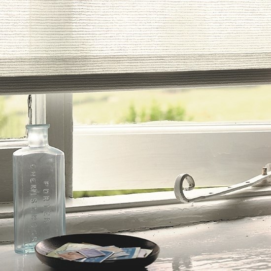 chenille - white white chenille textured window roller blind fabric