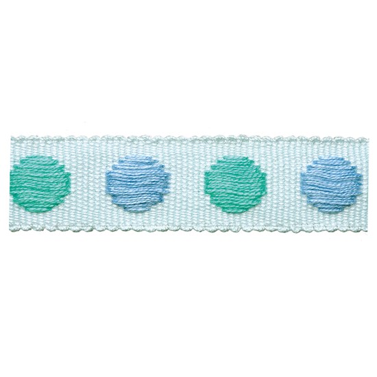 childrens spot trim - spearmint spearmint childrens spot woven decorative braid trimming for curtains or blinds