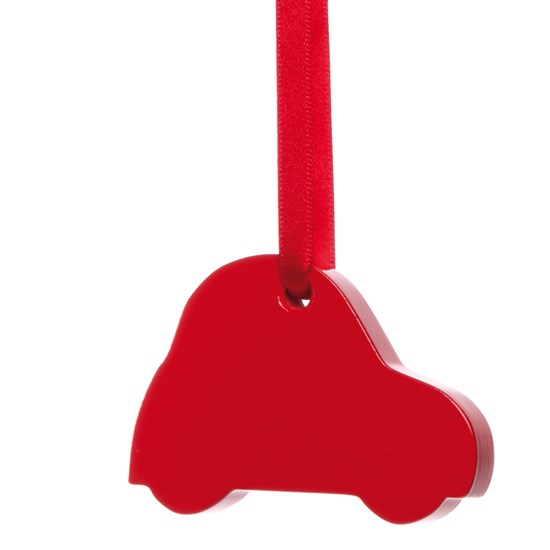 childs blind pull - car red car window roller blind pull in painted wood with matching red ribbon