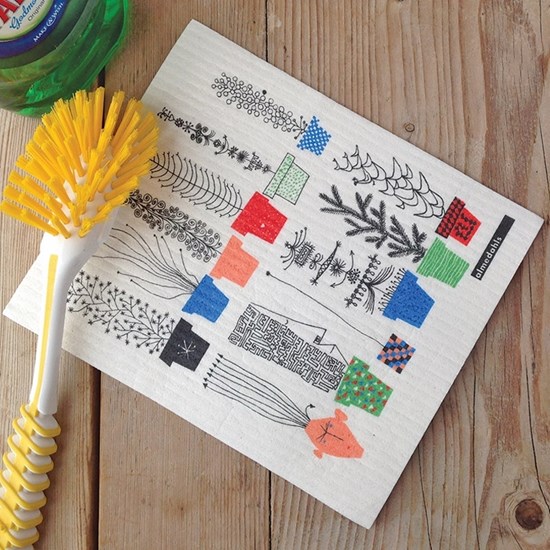 crazy pots sponge cloth crazy pots sponge washing cloth with colourful flower pots and cartoon plants