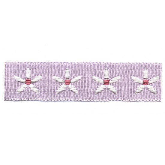 daisy chain trim - petal pink pink & white daisy chain decorative trimming braid with flower motif for interior use