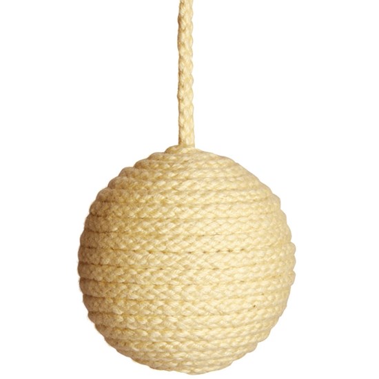 cable blind pull - buttercream buttercream coloured cotton wrapped 43mm ball decorative nautical cable window blind pulls