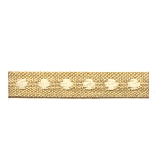 deco spot trim - dusty ochre dustry ochre colour deco spot woven cotton interior passementerie trimming