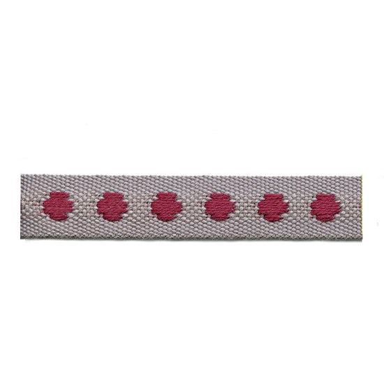 deco spot trim - persian red persian red colour deco spot woven cotton interior passementerie trimming