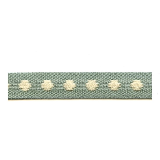 deco spot trim - sea green sea green & white deco spot woven cotton interior passementerie trimming braid