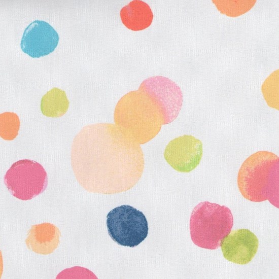 bright multi coloured spotty print design for blind bathrooms, kitchens or teenagers bedrooms dorothy