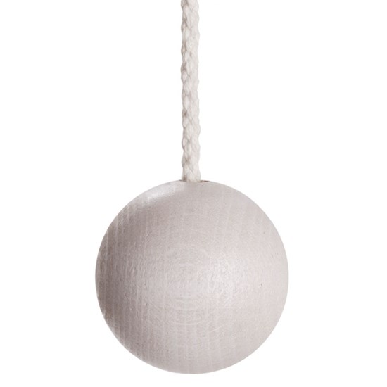 45mm wooden ball blind pull - whitewash whitewash colour ball interior window blind pull beech wood with cotton cord