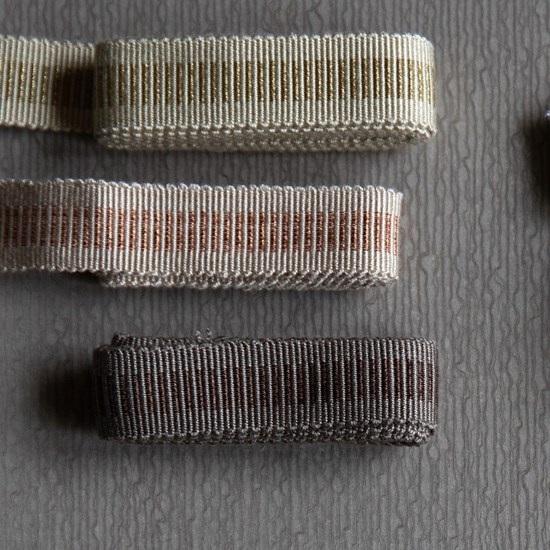 glitter striped trim - bronze