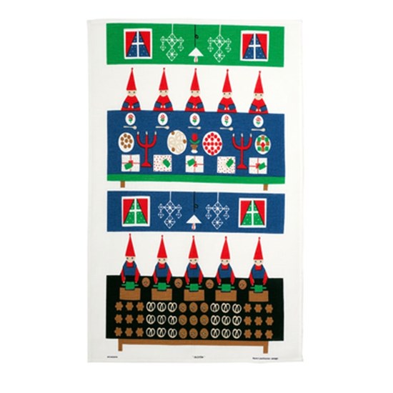 Christmas Elves tea towel