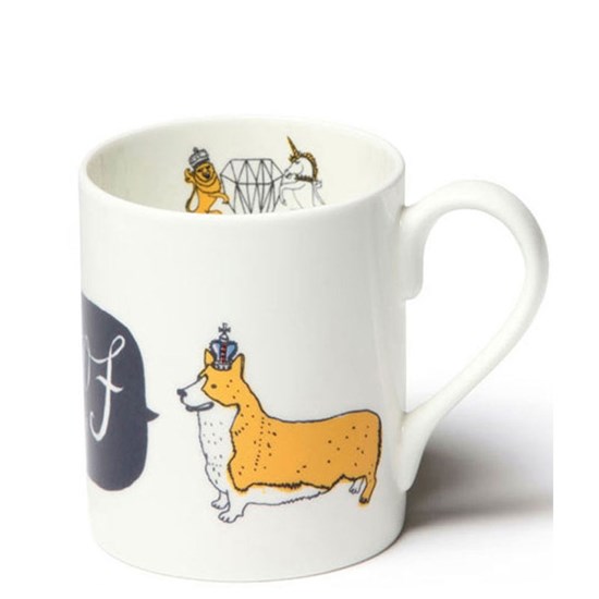 jubilee woof mug woof corgi royal souvenir of London china mug