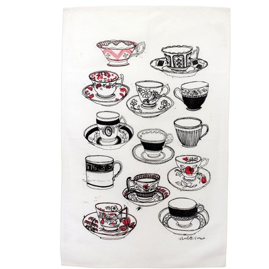 time for tea tea towel time for tea tea towel by illustrator charlotte farmer