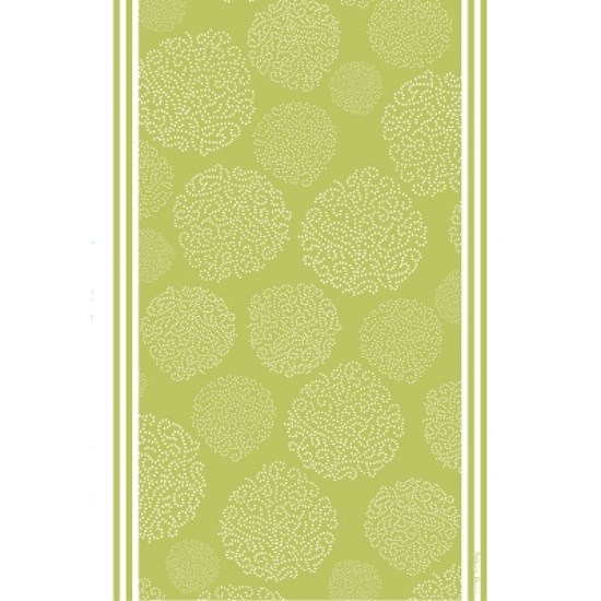 asha tea towel - gooseberry green asha patterned tea towel has a design of trees made by white dots on a gooseberry green background