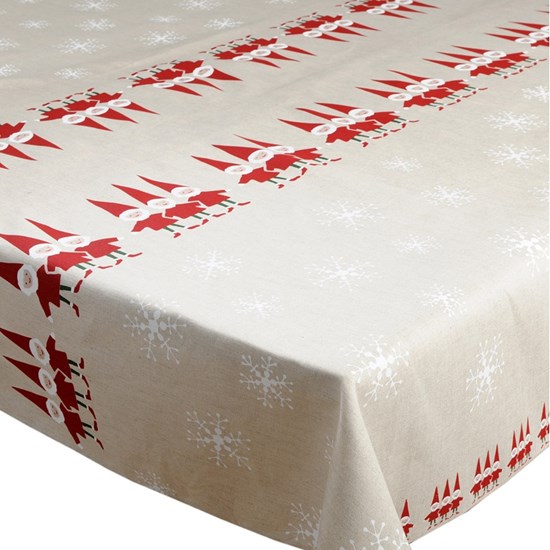 nordic elves tablecloth christmas red and white nordic elves table cloth for xmas day