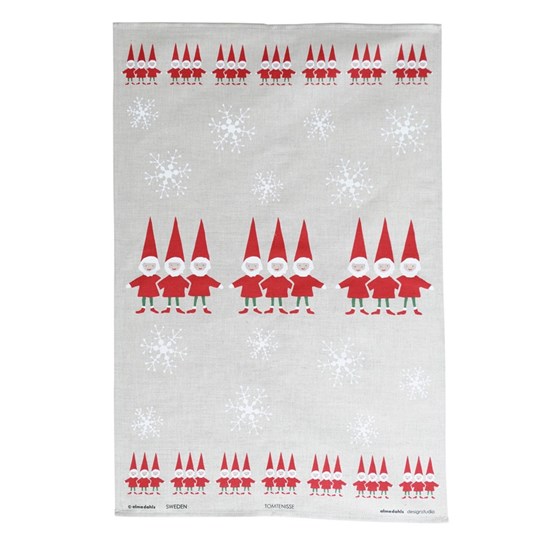 nordic elves tea towel