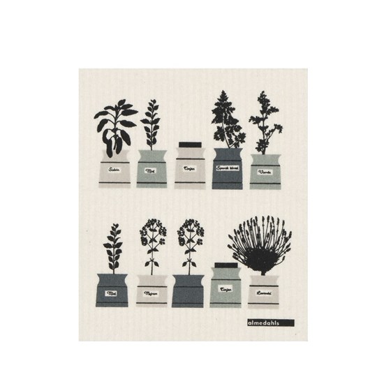 herb garden sponge cloth - sage green herb garden sponge cloth - sage green