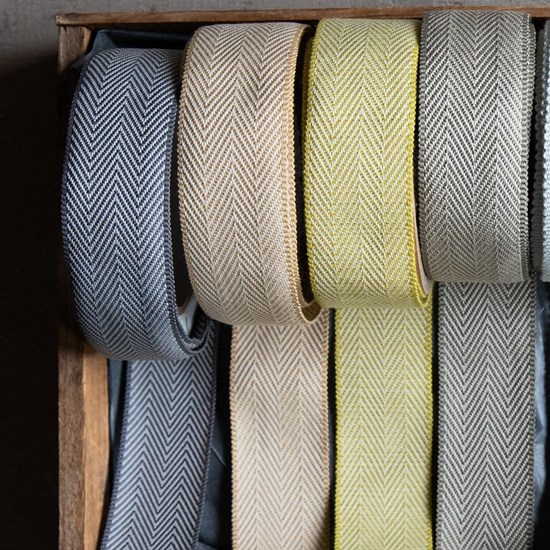 herringbone trim - brompton brown herringbone  in brown interior decorative woven trimming braid