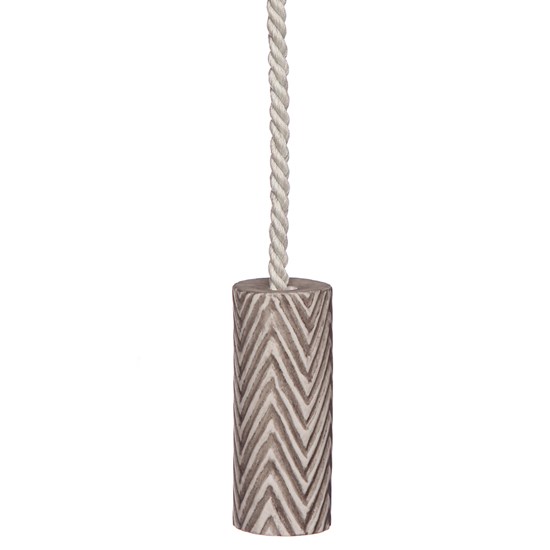 herringbone bone china light pull - brompton brown