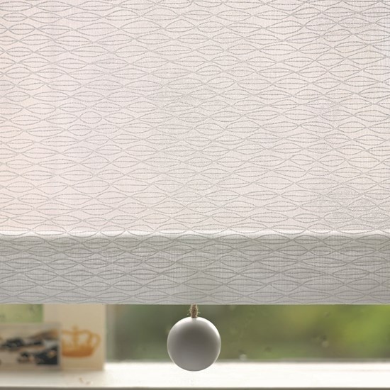 lucie in white colour, a japanese-style roller blind fabric for interiors lucie - white