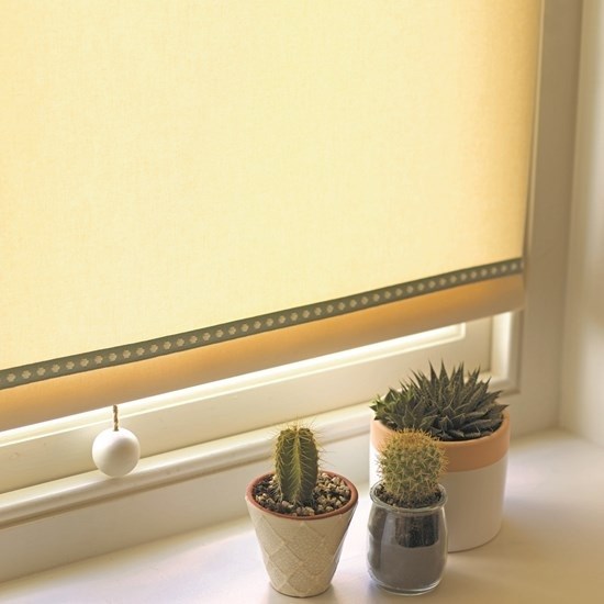 metro plain roller blind fabric in barley