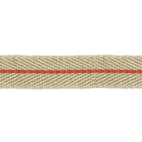 nautical stripe trim - strawberry red