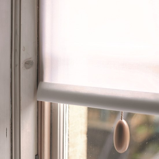 nimbus - white white nimbus sheer voile window roller blind fabric