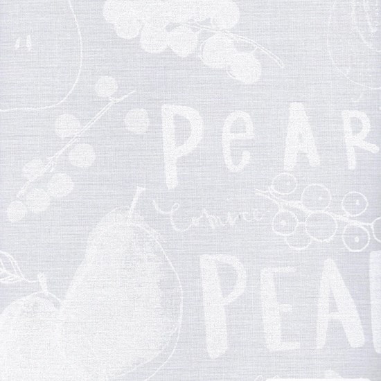 pear tree avenue white-on-white printed kitchen blind by charlotte farmer of pears peartree avenue - white