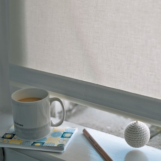 swedish natural cotton plain roller blind fabric in ash grey colour swedish cotton plain - ash grey