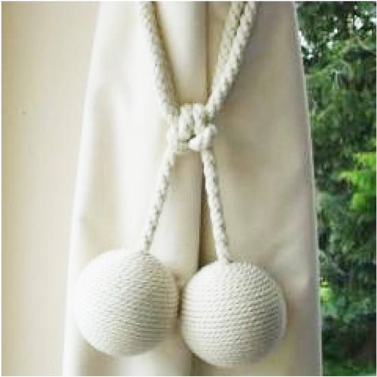carpet boule tiebacks - wax wax colour small stylish curtain tieback